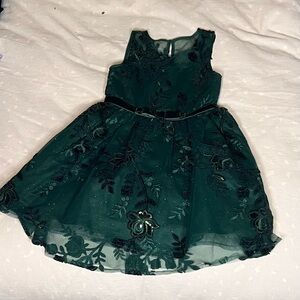 Rare Editions Teal Floral Kids Dress